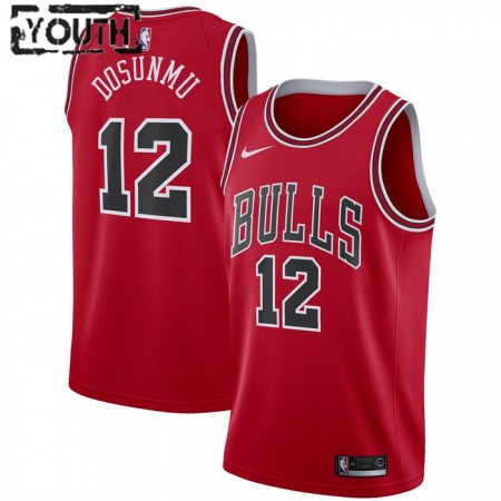 NBA Børn Trøje Chicago Bulls Ayo Dosunmu 12 2022-23 Nike Icon Edition Rød Swingman
